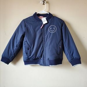 Crewcuts Girls Navy Blue Bomber Jacket Size 8